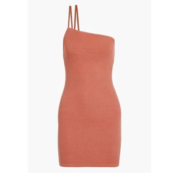 Enza Costa Silk Rib Asymmetrical Mini Dress size xs NWOT - Picture 3 of 7